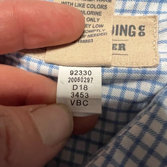 Duluth Trading WrinkleFighter Shirt Mens 3XL Plaid Blue Long Sleeve - Picture 6 of 7